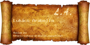 Lukács Arabella névjegykártya